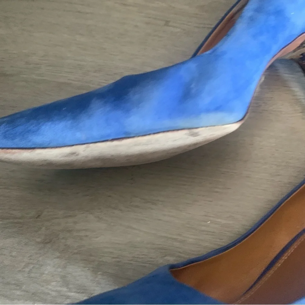 Tory Burch Heels Elane Suede Pumps in Blue
